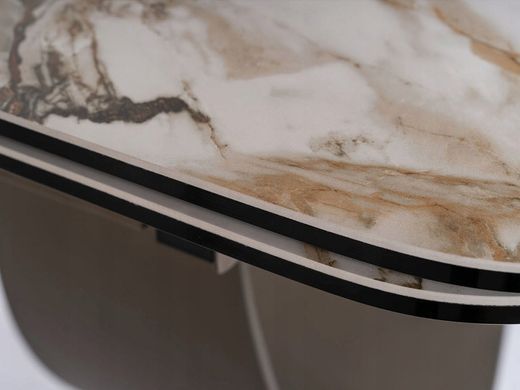 Стіл Infinity Ceramic 160(240)*95 білий amber bianco/коричневий