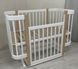 Детская деревянная кроватка Мия 60&times;120 см, белого цвета, вставки мокко, без матраса фото 3