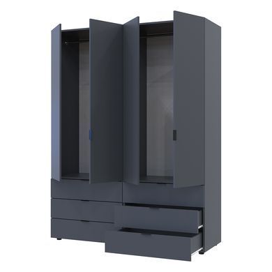 Комплект шаф для одягу Doros Гелар (2 шт.) 155х49,5х203,4 см Графіт