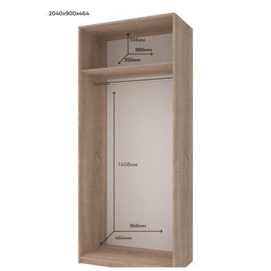 Комплект шкафов для одежды Doros Промо (2 шт.) 225х48х204 см Белый
