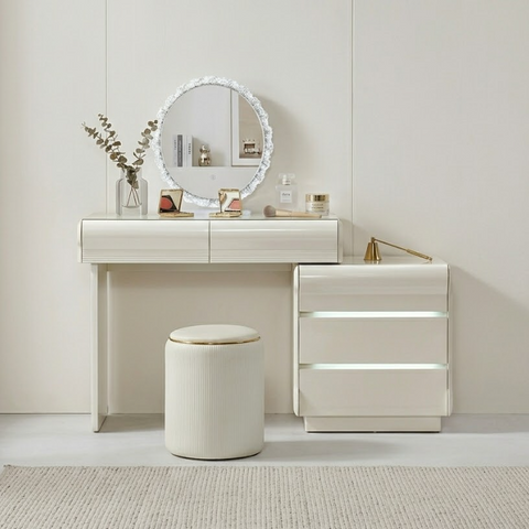 Туалетный столик VANITY с LED-подсветкой и 5 ящиками 160х40 см фото