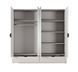 Шкаф для одежды Ланте/Lante 4-дверный с зеркалом и черными ручками 4D2S/213 Беж