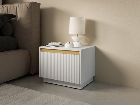 Тумба приліжкова Роял/Royal S54 з 1 шухлядою Білий фото