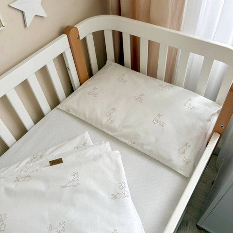 Дитяча постіль Baby DreamNew Зайка із собачкою бежевий/пудра фото