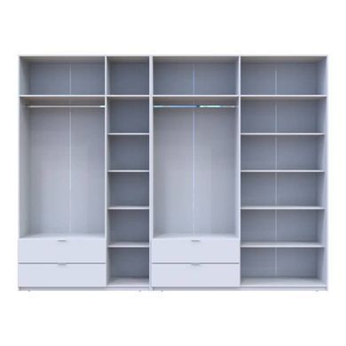 Шафа для одягу Doros Лукас Білий 3+4 ДСП 315х50х240 DRS-011689 (42005134)