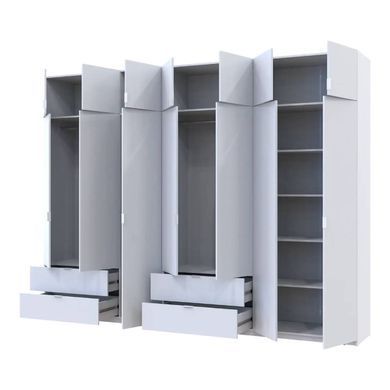 Шафа для одягу Doros Лукас Білий 3+4 ДСП 315х50х240 DRS-011689 (42005134)