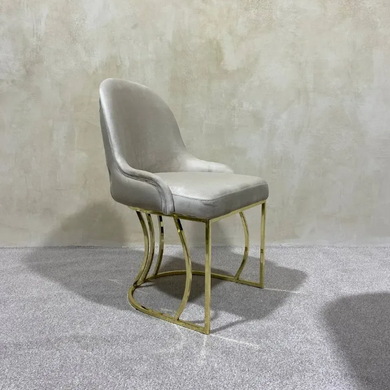 Стул обеденный RODOS BEIGE MALCOLM-55 GOLD LEG фото