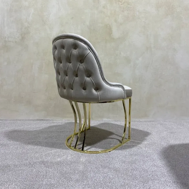Стул обеденный RODOS BEIGE MALCOLM-55 GOLD LEG фото