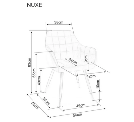 Стілець NUXE VELVET темний беж