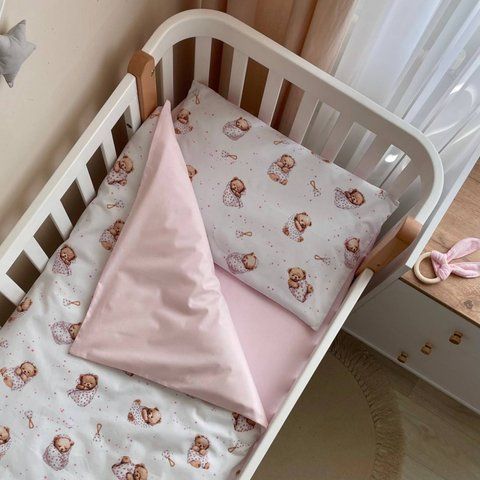 Дитяча постіль Baby Mix Ведмедик у ковдрі на білому