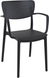 Комплект меблів для кафе Siesta 2 стільці Loft та 1 стіл Sky 70 Black фото 2
