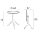 Комплект 2 стільця Siesta Sky Pro + стіл круглий Siesta Sky Folding Table &Oslash;60 Taupe фото 10