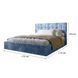 Двоспальне дерев'яне ліжко з м'яким узголів'ям LION Піксі Silk 102 (Айворі) 160х200 см