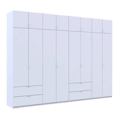 Шафа для одягу Doros Лукас Білий 4+4 ДСП 320х50х240 DRS-011690 (42005126)
