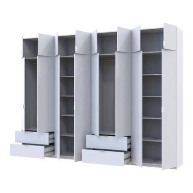 Шафа для одягу Doros Лукас Білий 4+4 ДСП 320х50х240 DRS-011690 (42005126)