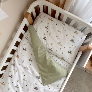 Дитяча постіль Baby Dream New Машинки олива фото