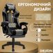 Геймерське крісло DEXON TITAN з підставкою для ніг, з тканини, Чорний-Темно-сірий фото 4